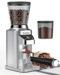 Espresso Coffee Grinder - 34 Precise Grind Settings, Anti-Static 40mm Stainless Steel Burr, 0.1s Electronic Timer, 11.3oz Bean Hopper, Conical Burr Coffee Grinder for Home Use