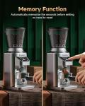 Espresso Coffee Grinder - 34 Precise Grind Settings, Anti-Static 40mm Stainless Steel Burr, 0.1s Electronic Timer, 11.3oz Bean Hopper, Conical Burr Coffee Grinder for Home Use