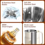 Nut Milk Maker, AlfaBot N2 Automatic Almond Milk Machine for Homemade Plant-Based Milk, Oat, Soy, Yogurt, 5 Modes/35OZ Big Capacity Soy Milk Maker with Delay Setting and Self Cleaning (Cream)