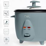 COOK WITH COLOR 6 Cup Rice Cooker 300W - Effortless Cooking and Perfectly, Cooks 3 Cups of Raw Rice for 6 Cups of Cooked Rice, Slate Blue