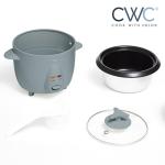 COOK WITH COLOR 6 Cup Rice Cooker 300W - Effortless Cooking and Perfectly, Cooks 3 Cups of Raw Rice for 6 Cups of Cooked Rice, Slate Blue