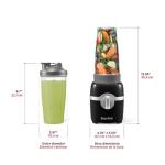 Starfrit Personal Blender - Two 828ml Cups - High, Low & Pulse Modes - 300W - Black
