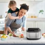 Ice Cream Maker Machine Automatic: TINANA Icecream Machine with LCD Display - Electric Gelato Maker - No Pre-freezing