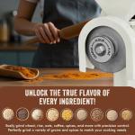 Manual Hand Grain Mill White | Heavy-Duty Hand Operated Food Grinder for Wheat, Corn, Oats, Coffee Beans, Rice & Dry Grains | Hand Crank Kitchen Flour Mill for Home, Camping, Survival & Everyday Use