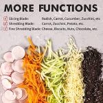 RIGSTNE Rotary Cheese Grater, 3 in 1 Cheese Shredder Grater Rotary with Handle, Vegetable Mandoline Slicer Shredder for Vegetable, Cheese, Nut