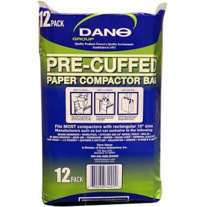 Dano Pre-Cuffed Compactor Bags - 12 Pack