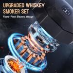 FKUFKU Electric Whiskey Smoker Kit - Electric Cocktail Kit with 6 Flavors Wood Chips, Rechargeable Old Fashioned Smoker Kit Built-in Lighter, Anniversary Birthday Christmas Gifts for Men