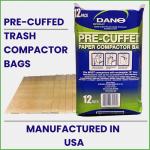 Dano Pre-Cuffed Compactor Bags - 12 Pack