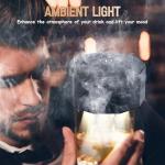 FKUFKU Electric Whiskey Smoker Kit - Electric Cocktail Kit with 6 Flavors Wood Chips, Rechargeable Old Fashioned Smoker Kit Built-in Lighter, Anniversary Birthday Christmas Gifts for Men