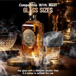 FKUFKU Electric Whiskey Smoker Kit - Electric Cocktail Kit with 6 Flavors Wood Chips, Rechargeable Old Fashioned Smoker Kit Built-in Lighter, Anniversary Birthday Christmas Gifts for Men