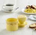 Butter Bell - The Original Butter Bell crock by L Tremain, a Countertop French Ceramic Butter Dish Keeper for Spreadable Butter, Antique Collection, Goldenrod