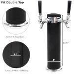 Beer Tower Cooler Insulator, Kegerator Tower Insulator for 3” Diameter Double Tap Draft Beer Tower, Stretchy Neoprene Beer Tower Cooler Sleeve, Kegerator Beer Tower Cover Keg Tower Insulator