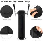 Beer Tower Cooler Insulator, Kegerator Tower Insulator for 3” Diameter Double Tap Draft Beer Tower, Stretchy Neoprene Beer Tower Cooler Sleeve, Kegerator Beer Tower Cover Keg Tower Insulator