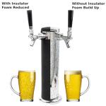 Beer Tower Cooler Insulator, Kegerator Tower Insulator for 3” Diameter Double Tap Draft Beer Tower, Stretchy Neoprene Beer Tower Cooler Sleeve, Kegerator Beer Tower Cover Keg Tower Insulator