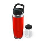 Flaskap Game Day FreePour System: 6oz Liquor Dispenser Kap and 26oz Cup Holder Style Bottle in Your Team Colors, Removable Liquor Well Mixed Drink Tumbler, Leak Proof Lid, Hidden Flask Tumbler