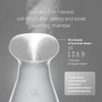 Pure Daily Care NanoSteamer Large 3-in-1 Nano Ionic Facial Steamer with Precise Temp Control - Humidifier - Unclogs Pores - Blackheads - Spa Quality - Bonus 5 Piece Stainless Steel Skin Kit (Silver)