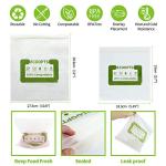 100% Compostable Large Gallon Zip Bag | ECO-Friendly Food Storage Bags | Freezer Bag | Plant-Based BPA-free | Seal well for Fruit,Food and Snack (1, Large)