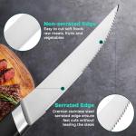 HAUSHOF Steak Knives Set of 8, German Stainless Steel Premium Serrated Steak Knife Set with Gift Box, Full Tang Design with Ergonomic Handle, Gifts Knife Set for Dad, Mom, Husband and Wife