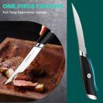 HAUSHOF Steak Knives Set of 8, German Stainless Steel Premium Serrated Steak Knife Set with Gift Box, Full Tang Design with Ergonomic Handle, Gifts Knife Set for Dad, Mom, Husband and Wife