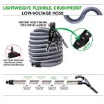 OVO Heavy Duty Powerful Central Vacuum System, Hybrid Filtration (with or Without Disposable Bags) 35L or 9.25Gal, 700 Air watts with 35ft Deluxe Accessory kit Included