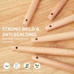 Gaixvny Kitchen Utensils Set - 34 PCS Non-Stick Silicone Cooking Utensils Set with Wooden Handle,Kitchen Gadgets Tools Set for Nonstick Cookware (Cream White-34P)