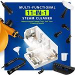 Handheld Pressurized Steam Cleaner with 11 Accessories