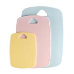 CAROTE Cutting Boards for Kitchen, Plastic Cutting Board Set of 3, Lightweight Chopping Boards for Vegetable/Meat/Fruit, with Easy Grip Handle, Dishwasher Safe Colorful