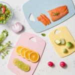 CAROTE Cutting Boards for Kitchen, Plastic Cutting Board Set of 3, Lightweight Chopping Boards for Vegetable/Meat/Fruit, with Easy Grip Handle, Dishwasher Safe Colorful