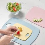 CAROTE Cutting Boards for Kitchen, Plastic Cutting Board Set of 3, Lightweight Chopping Boards for Vegetable/Meat/Fruit, with Easy Grip Handle, Dishwasher Safe Colorful