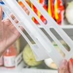 Parliky 3pcs Adjustable Refrigerator Side Door Divider Multi-function Food Partition Board for Organized Storage Easy Installation Compact Fridge Separator Durable Plastic Design