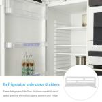 Parliky 3pcs Adjustable Refrigerator Side Door Divider Multi-function Food Partition Board for Organized Storage Easy Installation Compact Fridge Separator Durable Plastic Design