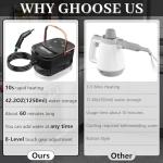 Steam Cleaner, Steamer for Cleaning, 2500W Pressurized Steam Cleaner with 1.2L Water Tank and 12 Attachments, Portable Steamer Cleaner for Home Car Kitchen Bathroom Furniture Tile Grout