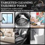 Steam Cleaner, Steamer for Cleaning, 2500W Pressurized Steam Cleaner with 1.2L Water Tank and 12 Attachments, Portable Steamer Cleaner for Home Car Kitchen Bathroom Furniture Tile Grout