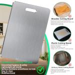 Titanium Cutting Boards for Kitchen [Set of 3], Double Sided Pure Titanium Cutting Board | Easy to Clean | Dishwasher Safe | Food-Grade Raw & Cooked Foods or Outdoor Camping Chopping Board