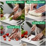 Titanium Cutting Boards for Kitchen [Set of 3], Double Sided Pure Titanium Cutting Board | Easy to Clean | Dishwasher Safe | Food-Grade Raw & Cooked Foods or Outdoor Camping Chopping Board