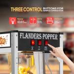 ROVSUN Popcorn Machine with 8 Ounce Kettle Makes Up to 32 Cups, Commercial Popcorn Machine Countertop Popcorn Maker w/Stainless Steel Scoop, Oil Spoon & 3 Popcorn Cups for Home Movie Theater, ETL