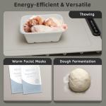 Electric Warming Tray - Foldable Food Warmer for Parties Features 3 Modes & Fast Heating, Premium Silicone Nano-Material, Hot Plate for Buffet, Family Gatherings, Sabbath, Holidays, Countertop - White