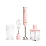 Paris Hilton Hand Blender Set, 2-in-1 Immersion Stick Blender with Whisk & Blending Shaft, 400W High Speed, Pink with Gold Accents – Smoothies, Soups, Sauces, Baby Food, Whipped Cream, Pink