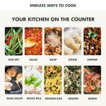 GreenPan Elite 5.5QT Electric Oval Skillet, PFAS-Free Ceramic Nonstick, 1800 Watt, Dishwasher Safe Lid & Removable Crock, Adjustable Temp Control Multi-Cooker, Sear, Sauté, Rice, Stir-Fry, Cream White