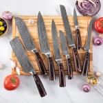 17-Piece Master Chef Knife Block Set – Damascus Steel & Acacia Wood Block
