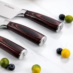 17-Piece Master Chef Knife Block Set – Damascus Steel & Acacia Wood Block