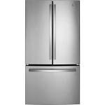 GE GNE27JYMFS 36" French Door Refrigerator with 27 cu. ft. Total Capacity Energy Star LED Lighting Internal Water Dispenser Spill-Proof Shelves in Fingerprint Resistant Stainless Steel