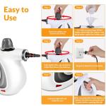 Portable Handheld Steam Cleaner with 12 Accessories