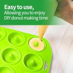 Cupidove Silicone Donut Pan, Bite Size Silicone Donut Pans for baking, Mini Donut Pan, Mini Baking Pan for baking delicious donuts, Non-stick Bottom, Easy to Clean