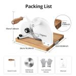 Foldable Manual Bread Slicer with Dual German RSG Blades, Homemade & Sourdough Bread, Adjustable Thickness & Scale, Hand Crank Cutter, Durable Aluminum Alloy Body & Acacia Wood Base