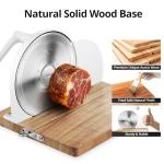 Foldable Manual Bread Slicer with Dual German RSG Blades, Homemade & Sourdough Bread, Adjustable Thickness & Scale, Hand Crank Cutter, Durable Aluminum Alloy Body & Acacia Wood Base