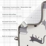 FRESHMINT Printed Dish Drying Mats for Kitchen Counter 2 Pack Absorbent Reversible Drying Mats Microfiber Kitchen Countertop Protector Dishes Drying Pad Extra Large 18"x24" Dish Mat