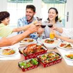 Cedilis Set of 3 Red Ceramic Baking Dishes, Rectangular Bakeware with Handles, Casserole Dishes for Oven, Deep Baking Pan for Lasagna, Roasts, 3Size