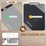 Homelove Warming Mat for Food - Fast Full Surface Electric Warming Tray with 7 Temp-Settings & 8H Timer, Portable Roll Up Food Warmer with Heat Insulation Pad for Gatherings Parties Buffet XL-Grey