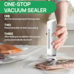 Vacuum Sealer,Compact Vacuum Sealer For Food Preservation,Portable Cordless Handheld Sealer Machine Food Fresh (With 30 Reusable Vacuum Seal Bags)
